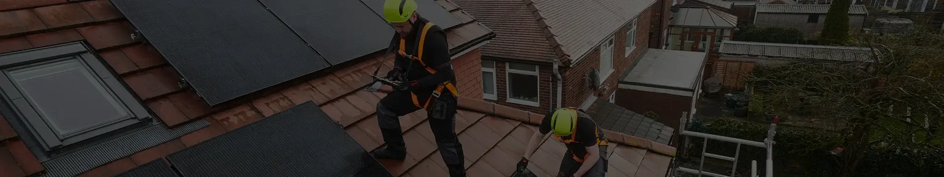 Solar PV systems being deployed on top of roof